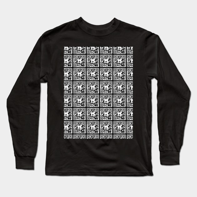 Crispy Kartel QR Code pattern Long Sleeve T-Shirt by BoneArtPetite